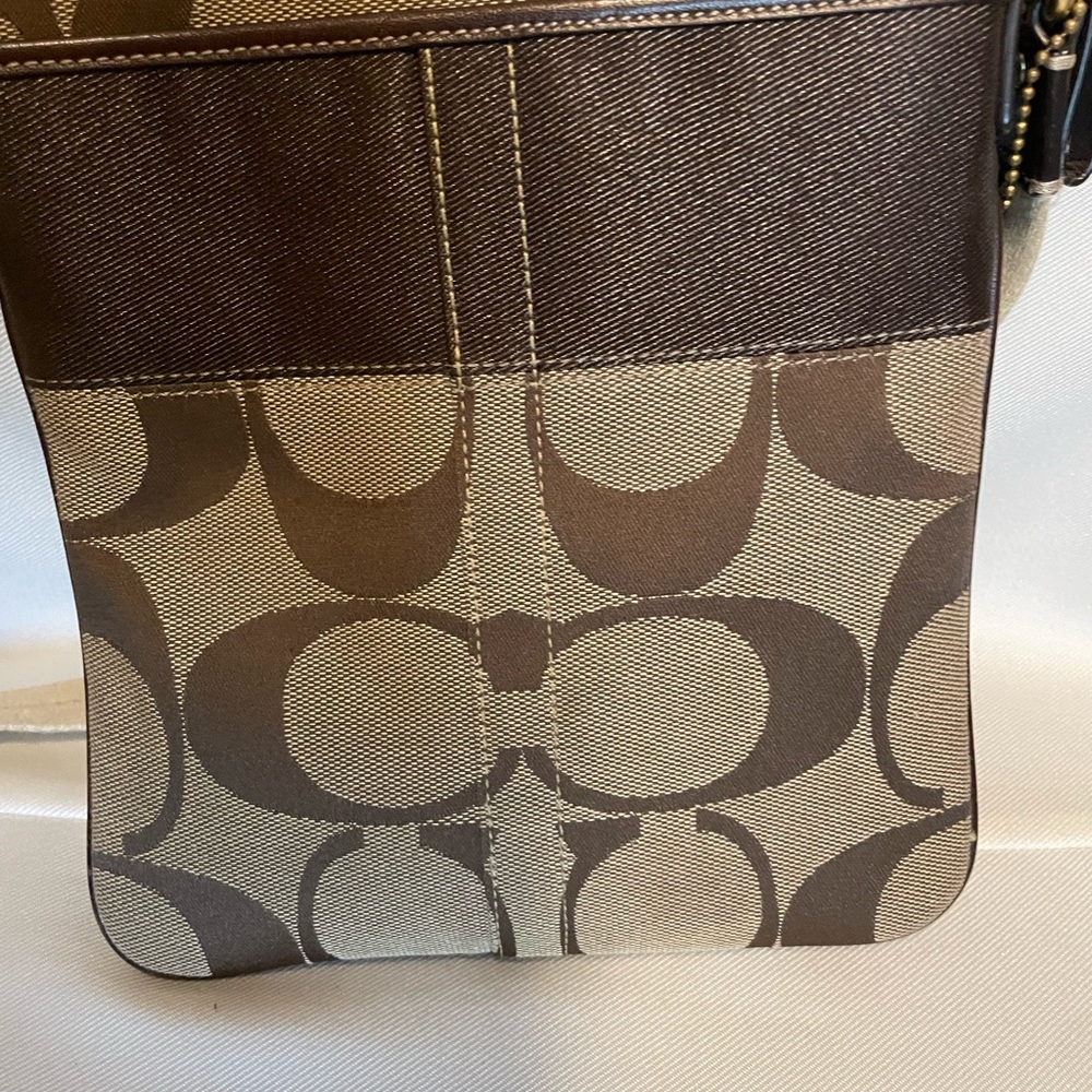 Coach Brown and Tan Crossbody Bag